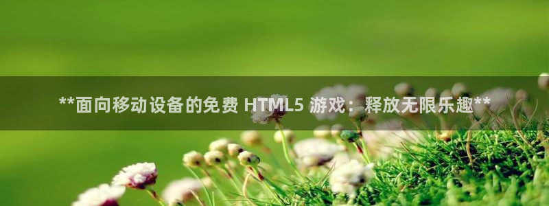 天辰会员注册链接：**面向移动设备的免费 HTML5 游戏：释放无限乐趣**